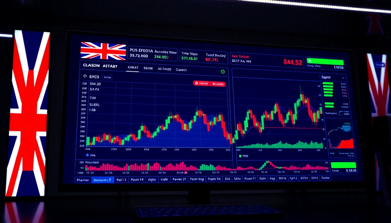 Comparing Best Online Trading Platforms UK with a user-focused trading interface and UK-themed